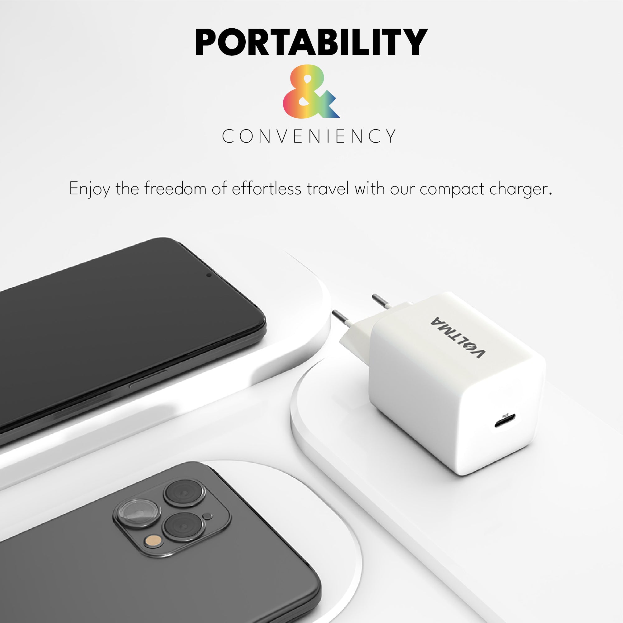VOLTMA Cargador USB Tipo-C, 20W - Tecnología GAN