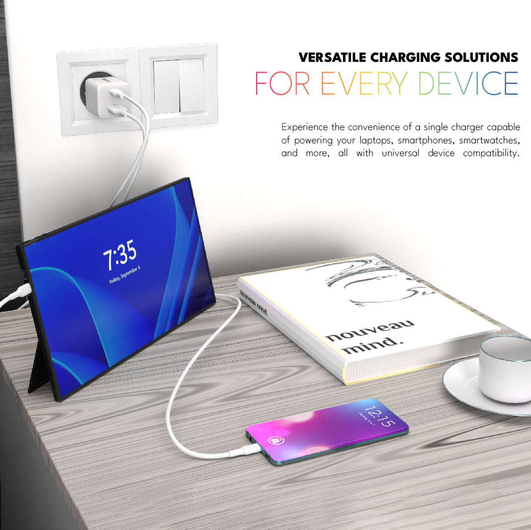 VOLTMA Cargador Rápido de 30W, USB Tipo-C y USB Tipo-A