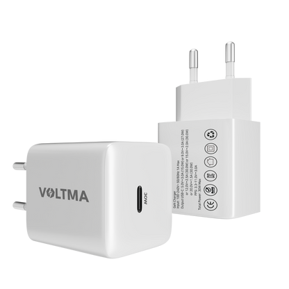 VOLTMA Cargador USB Tipo-C, 20W - Tecnología GAN