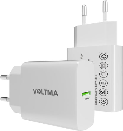 Voltma Cargador GAN Tech 18W, USB Tipo-A